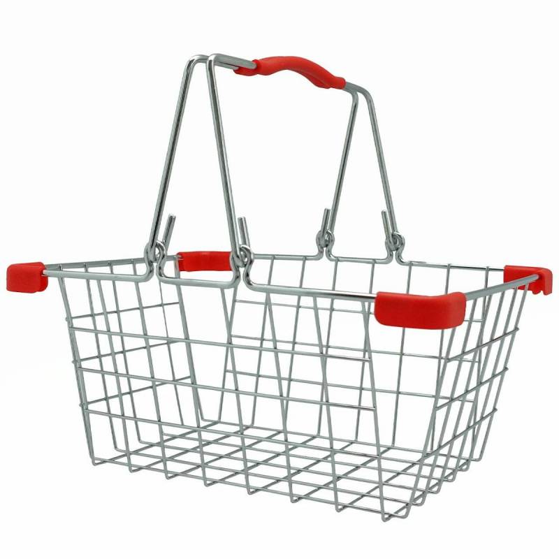 Kleiner Einkaufskorb aus Metall, leer Kleiner Einkaufskorb aus Metall, leer