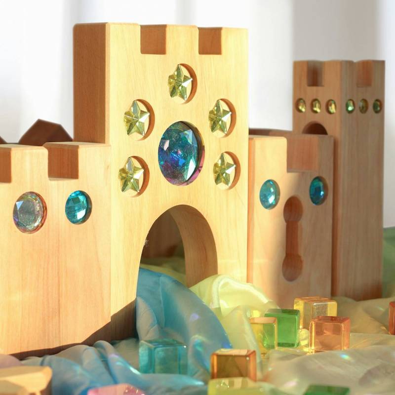 Kleines Märchenschloss mit 10 Bauklötzen