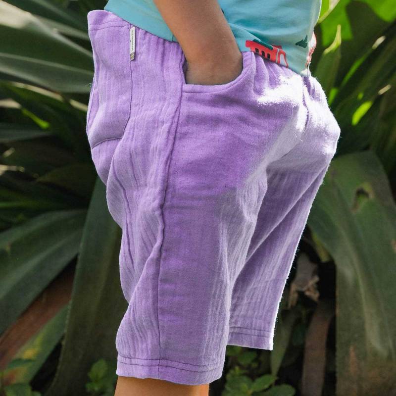 Knielange Musselin Shorts flieder 134/140 Knielange Musselin Shorts flieder 134/140