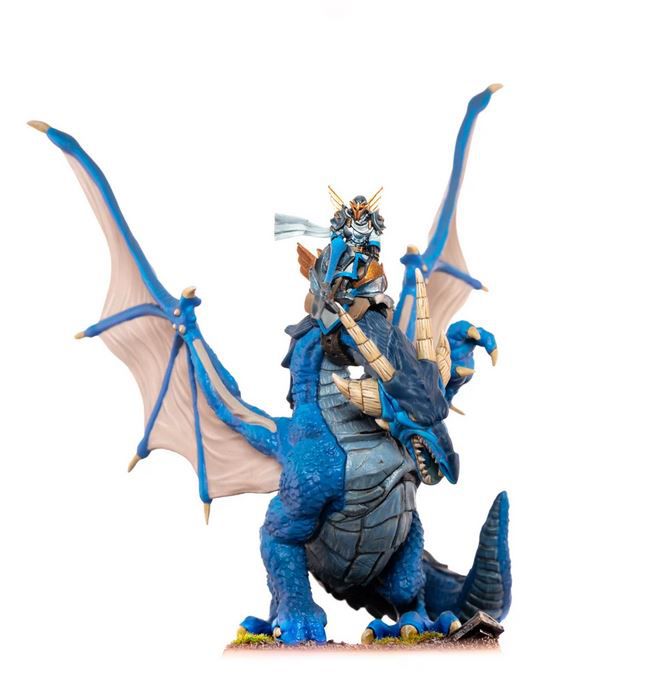 KoW Basilean High Paladin on Dragon King of War Mantic Games