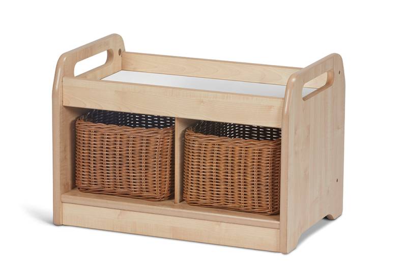 Kompakte, niedrige Spieleinheit mit Spiegel und 2 Körben