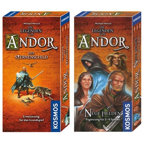 Kosmos 691936 - Die Legenden von Andor - Erweiterung Der Sternenschild, Brettspiel, Strategiespiel + Kosmos 692261 - Die Legenden von Andor, neue Helden, Brettspiel