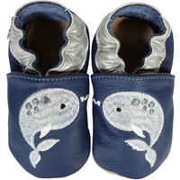 Krabbelschuhe Narwal dunkelblau