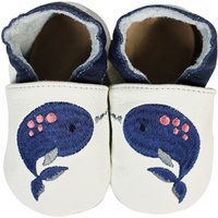 Krabbelschuhe Narwal weiß