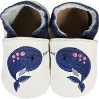 Krabbelschuhe Narwal weiß