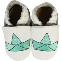 Krabbelschuhe Origami Boat weiß