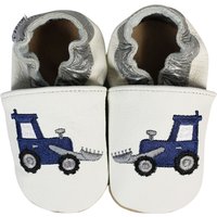 Krabbelschuhe Schaufelbagger weiß