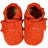 Krabbelschuhe Schleife rostrot