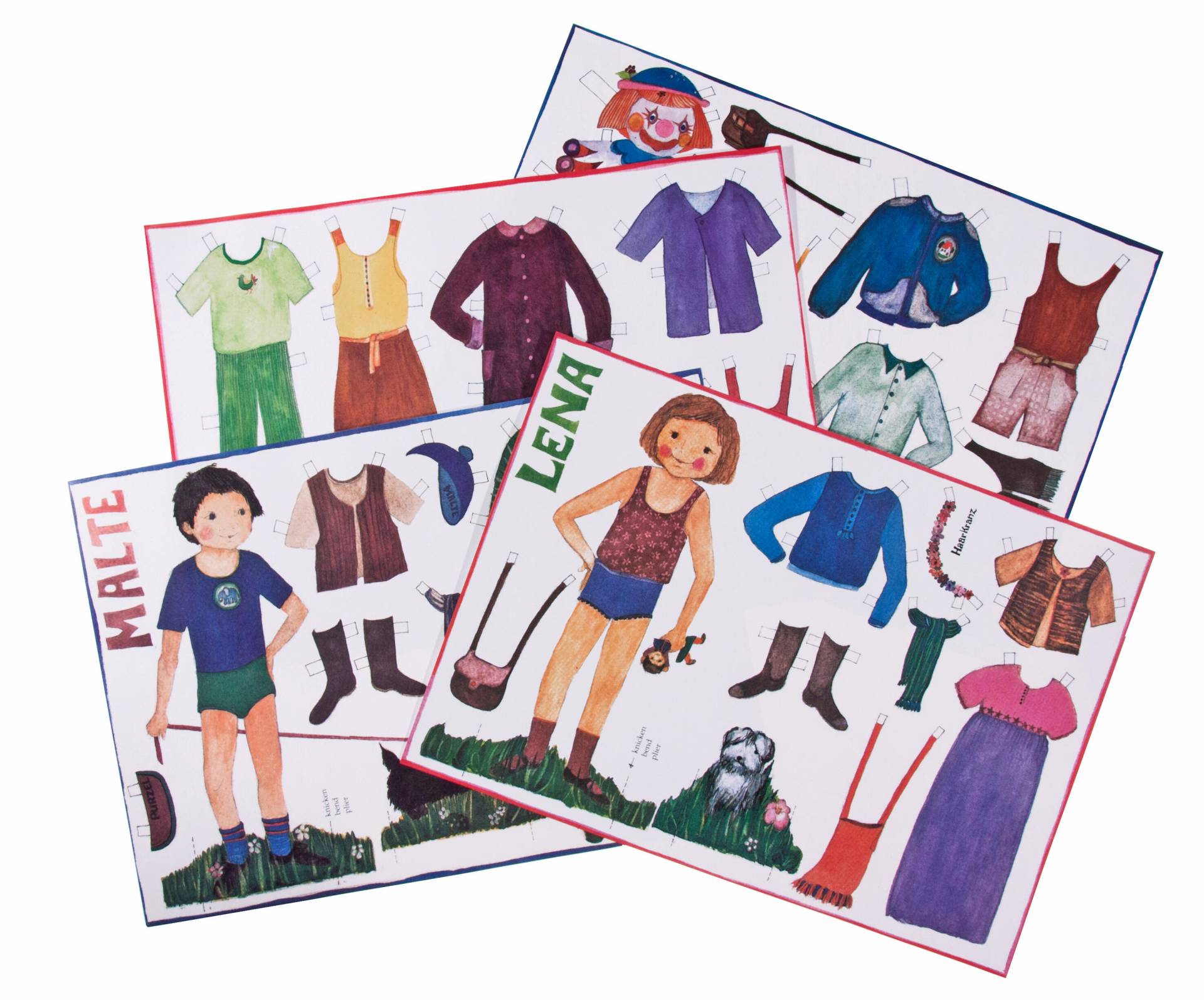 Kraul - Ausschneide-Bastelbogen Anziehpuppen Lena & Malte Kraul - Ausschneide-Bastelbogen Anziehpuppen Lena & Malte