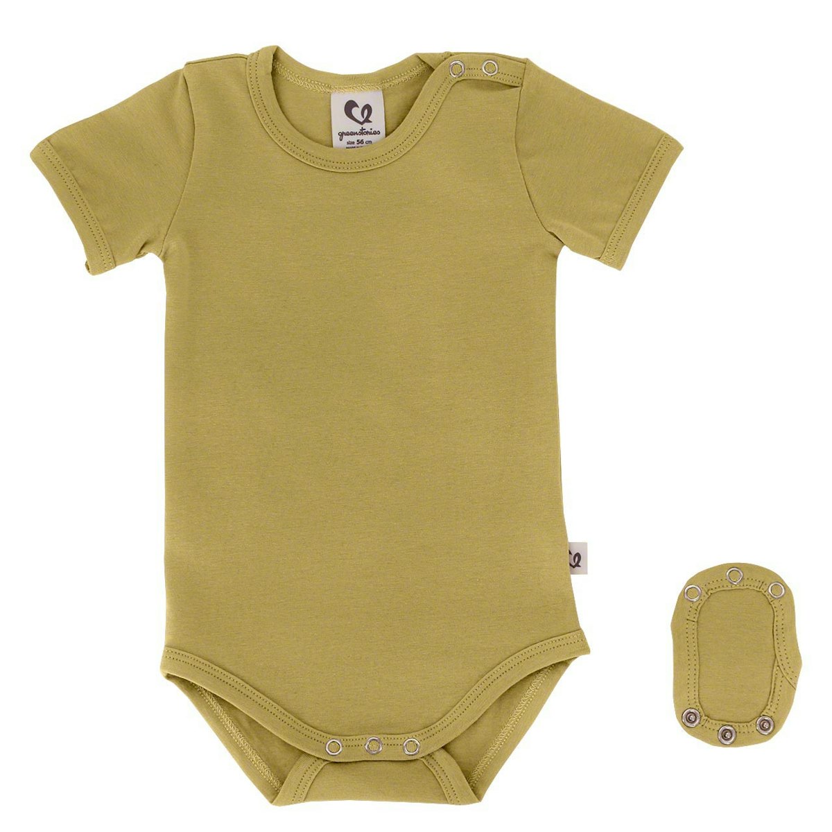 Kurzarm Body inkl. Body Verlängerung - Senf 56