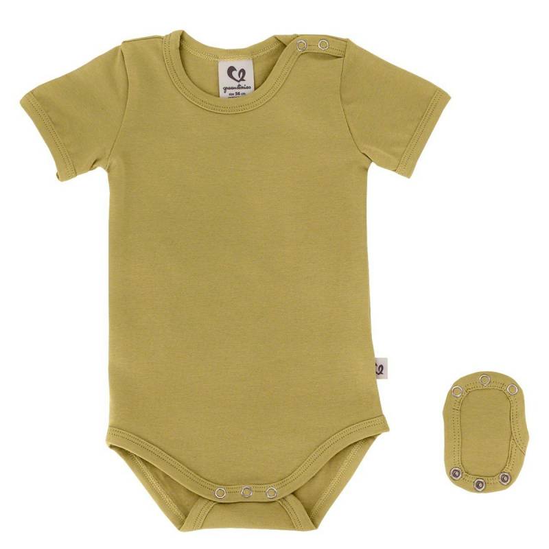 Kurzarm Body inkl. Body Verlängerung - Senf 56