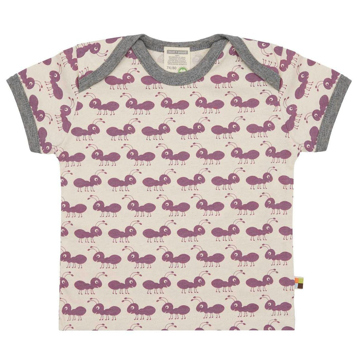 Kurzarm Shirt Ameisen rosa 110/116