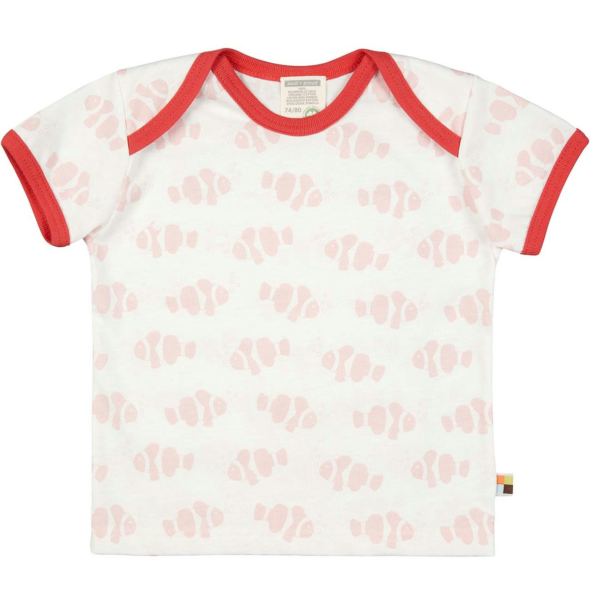 Kurzarm Shirt Fische rosa 62/68