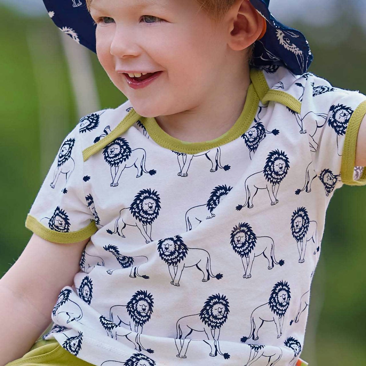 Kurzarm Shirt Löwe marine 62/68