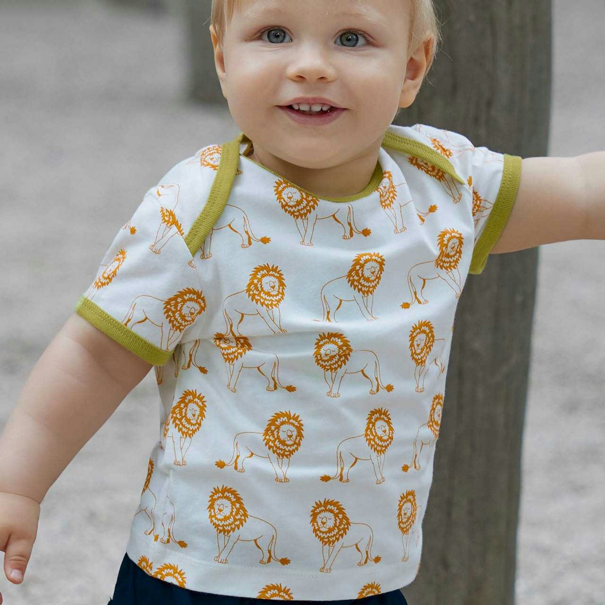 Kurzarm Shirt Löwe orange 74/80