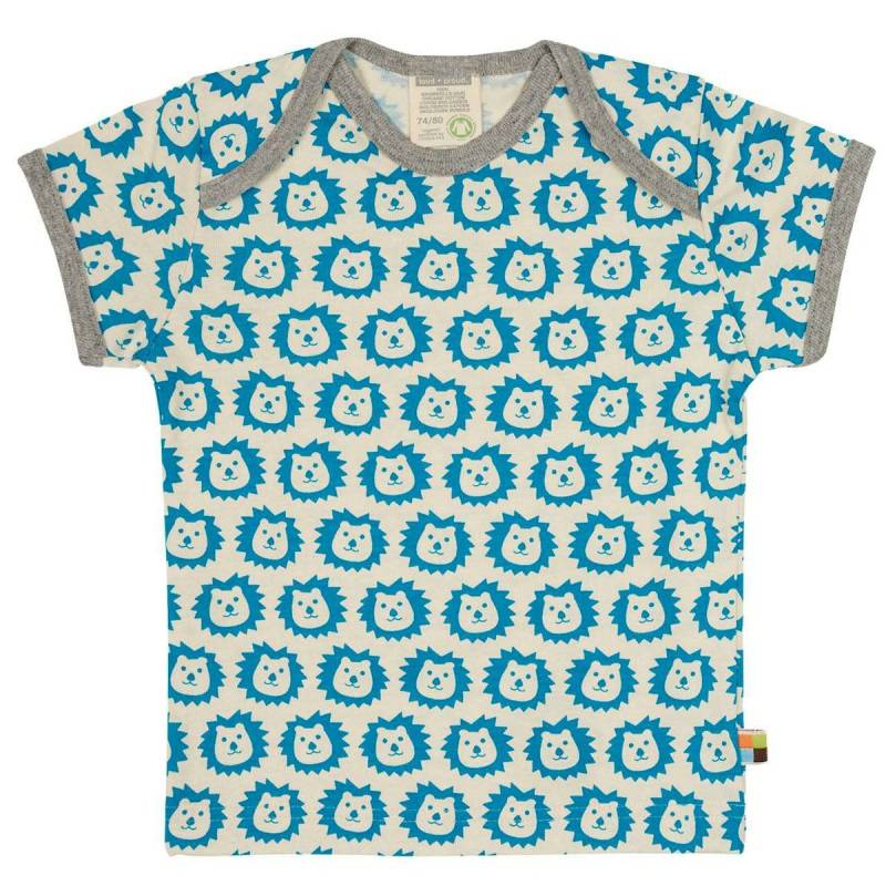 Kurzarm Shirt Löwen hellblau 86/92