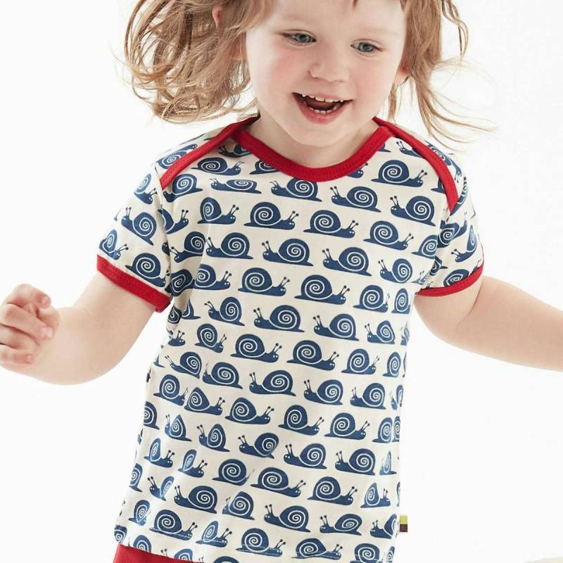 Kurzarm Shirt Schnecken marine 62/68 Kurzarm Shirt Schnecken marine 62/68