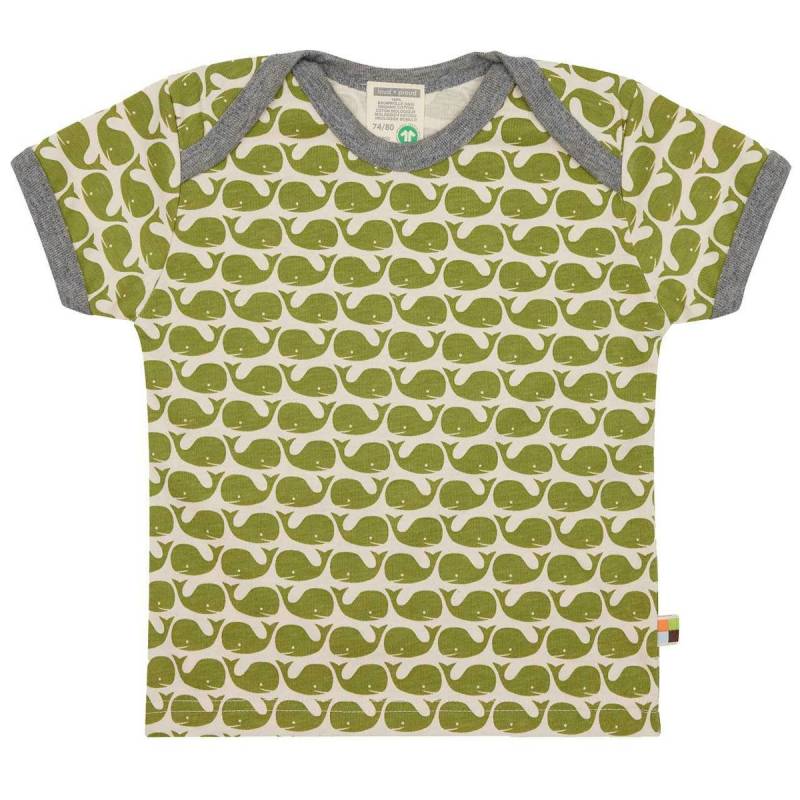 Kurzarm Shirt Wale grün 62/68