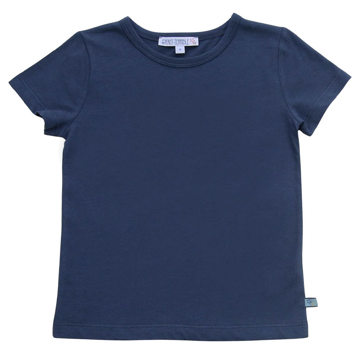 Kurzarm Shirt uni nachtblau 158/164