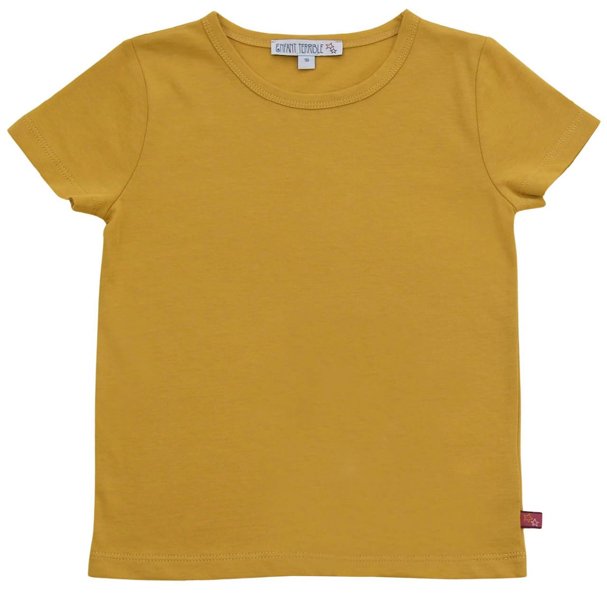 Kurzarm Shirt uni ocker 98