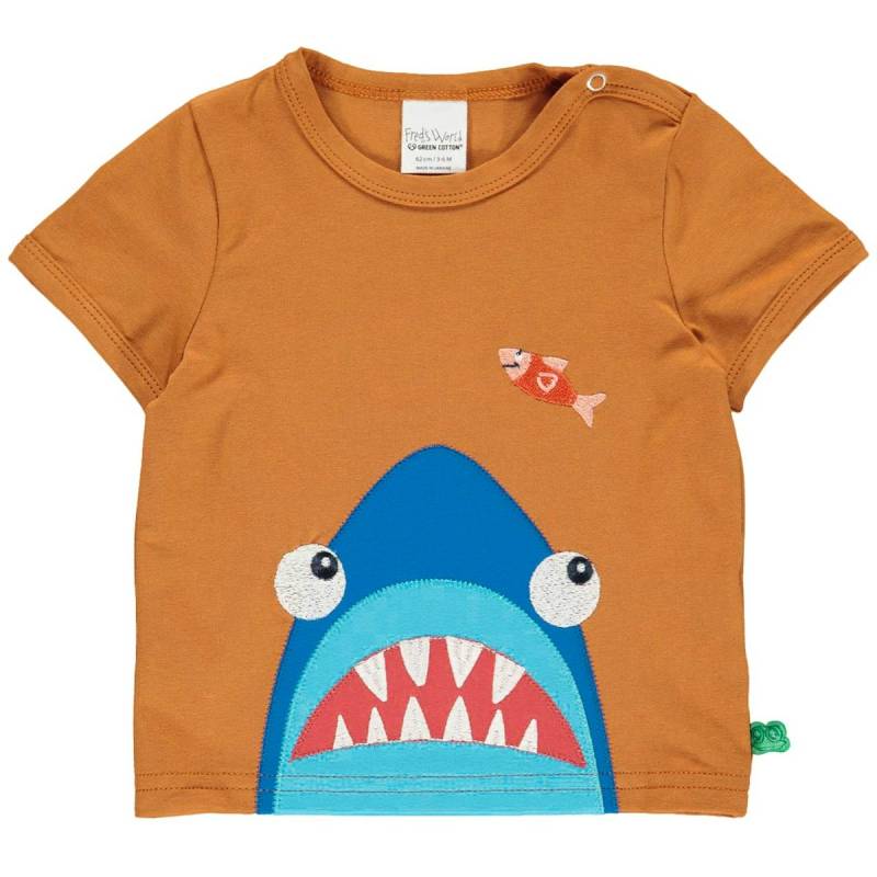 Kurzarm T-Shirt Hai braun 92