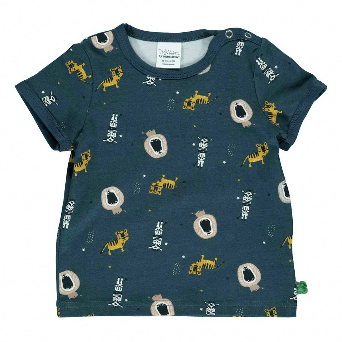 Kurzarm T-Shirt Safari-Tiere navy 74