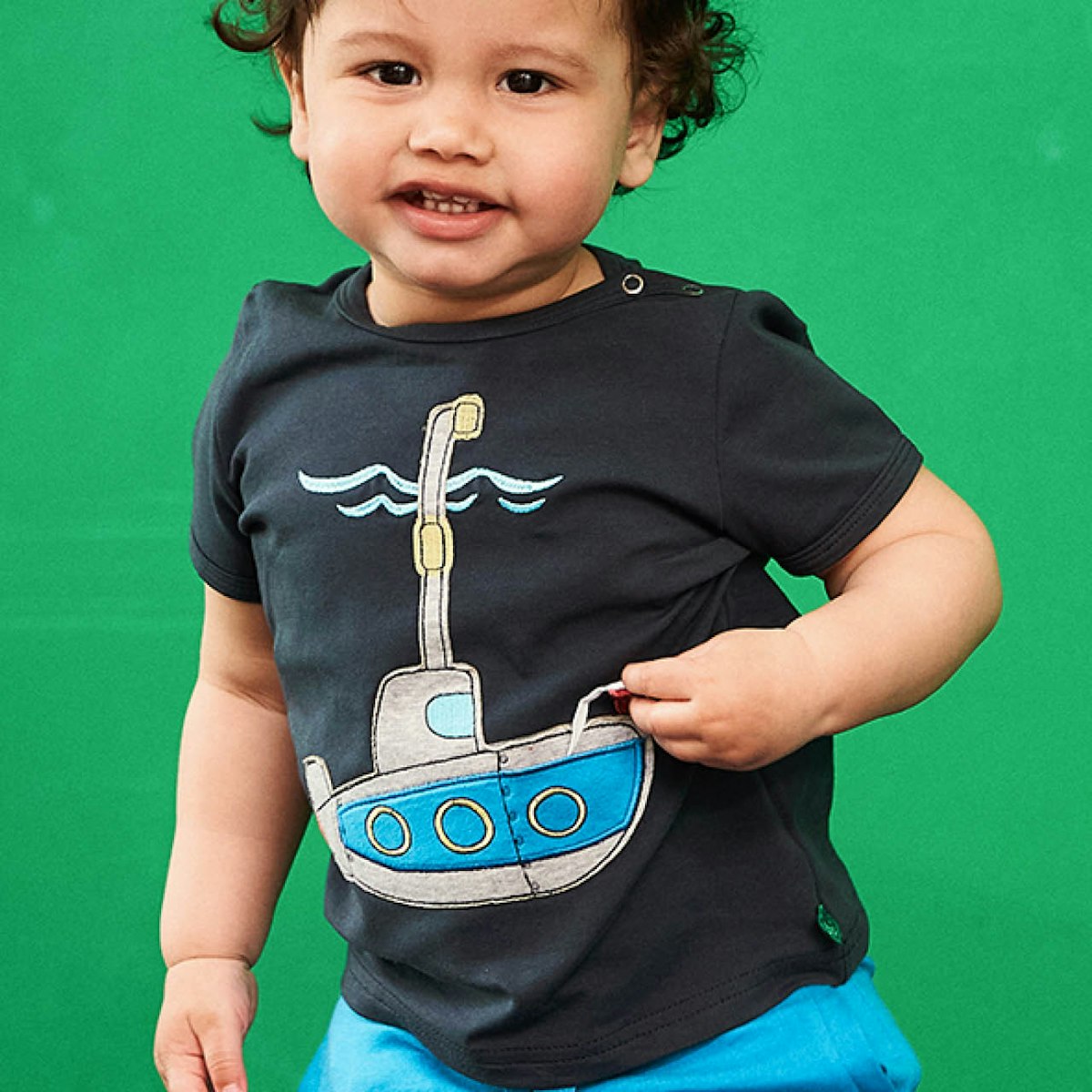 Kurzarm T-Shirt U-Boot navy 92