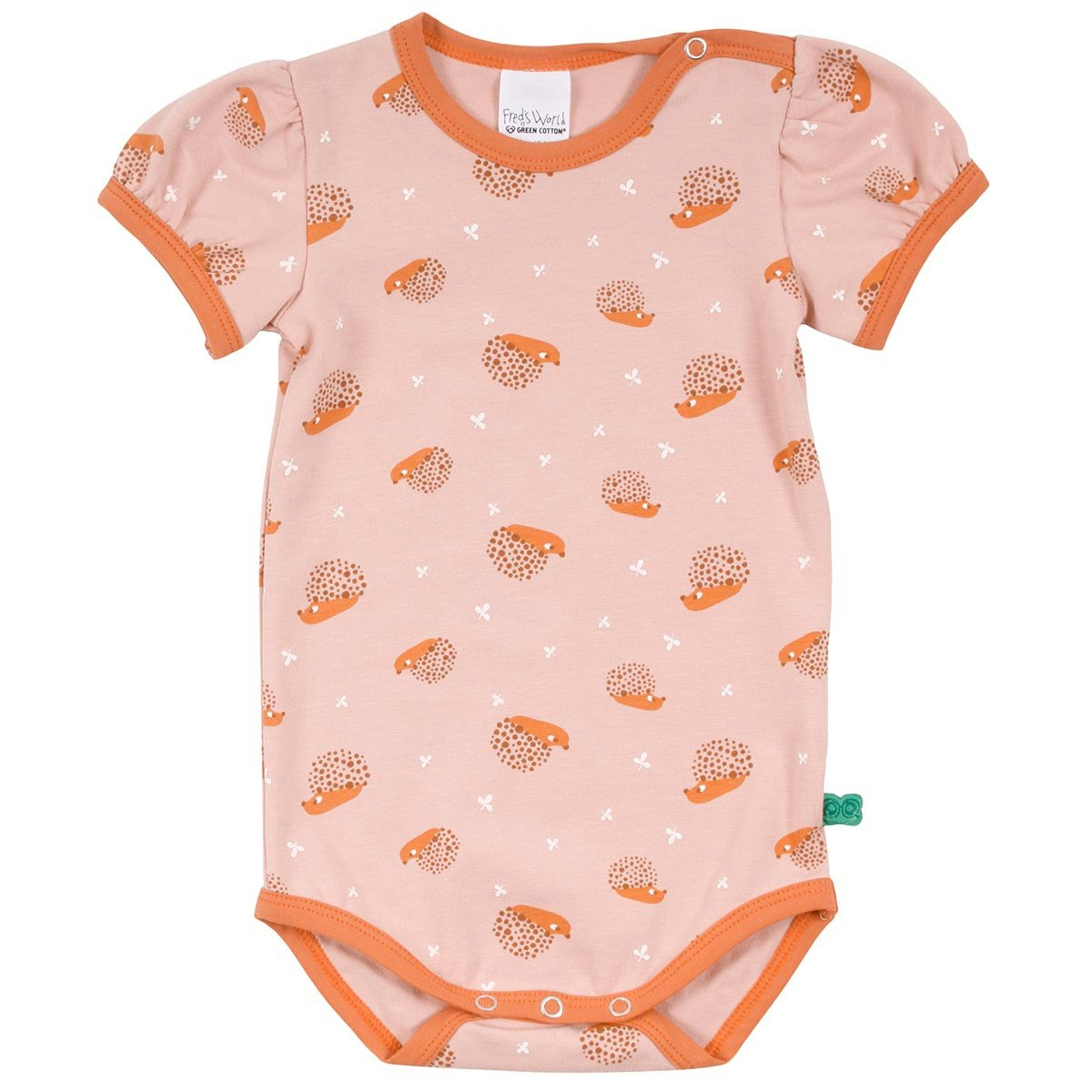 Kurzarmbody Igel in rosa 68