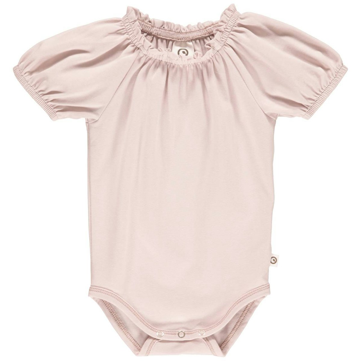 Kurzarmbody Puffärmelchen elastischer Kopfbereich rose 68