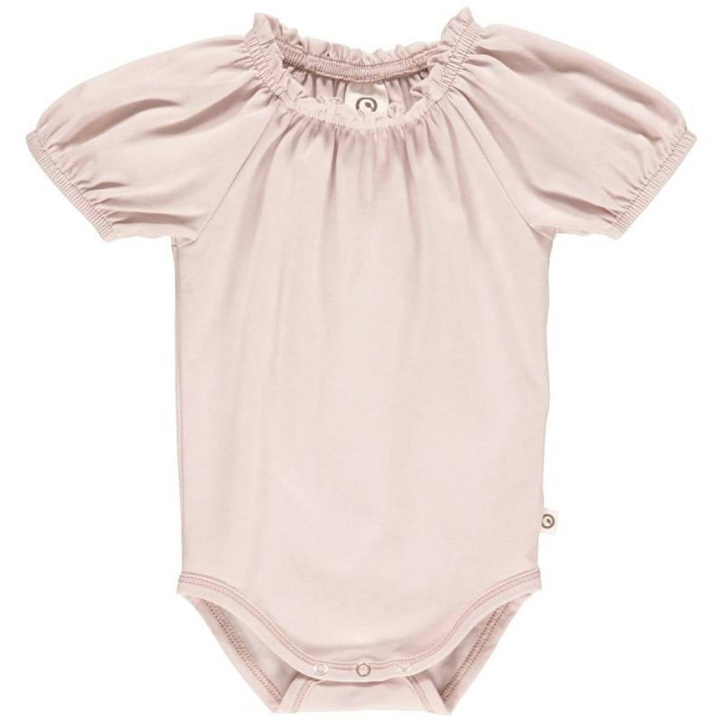 Kurzarmbody Puffärmelchen elastischer Kopfbereich rose 68