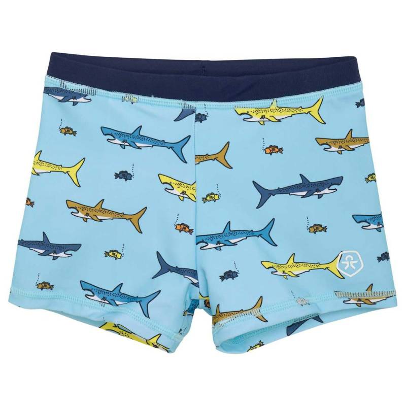 Kurze Badehose Haie hellblau 104