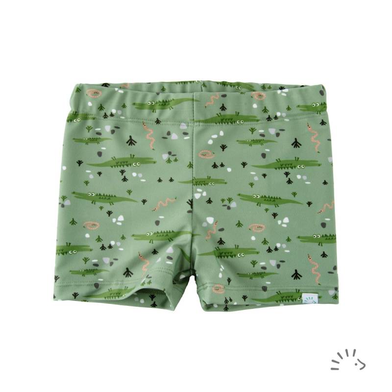 Kurze Badehose Krokodile grün 110/116