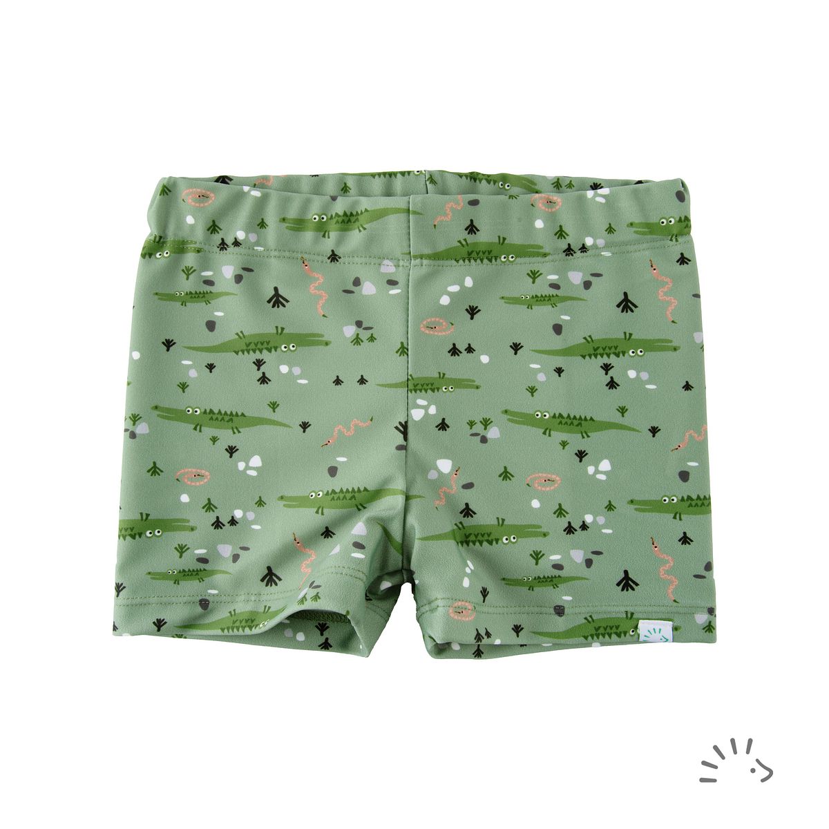 Kurze Badehose Krokodile grün 98/104
