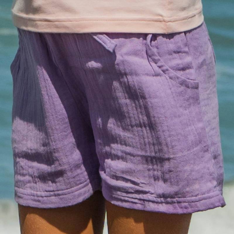 Kurze Musselin Shorts flieder 122/128
