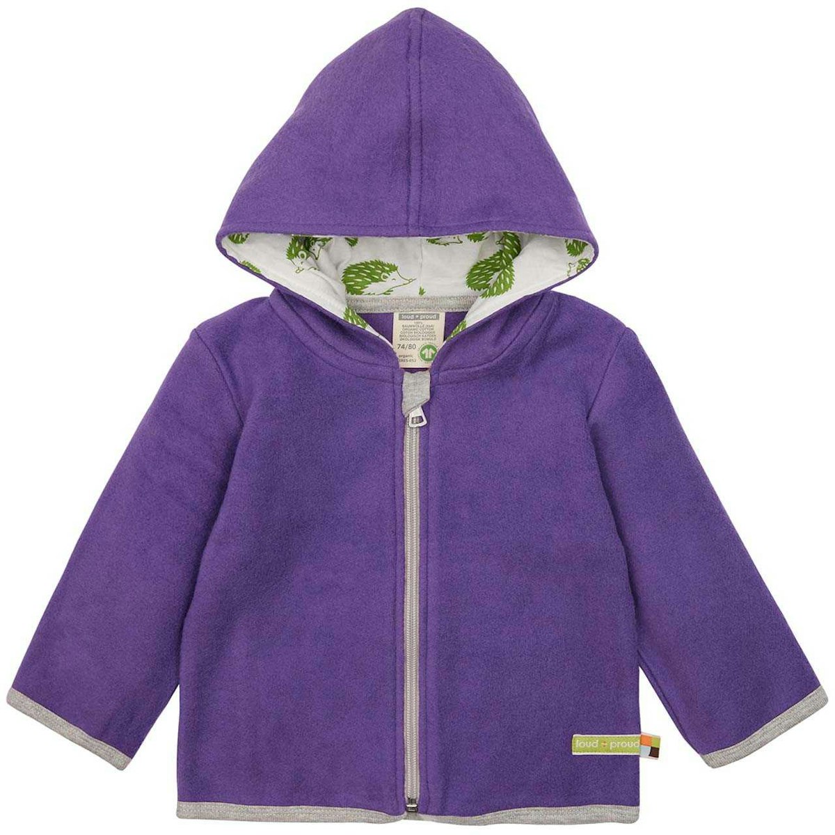 Kuschelige Jacke Baumwoll-Fleece lila 50/56