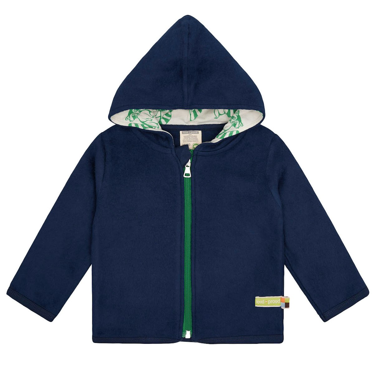 Kuschelige Jacke Baumwoll-Fleece marine 74/80