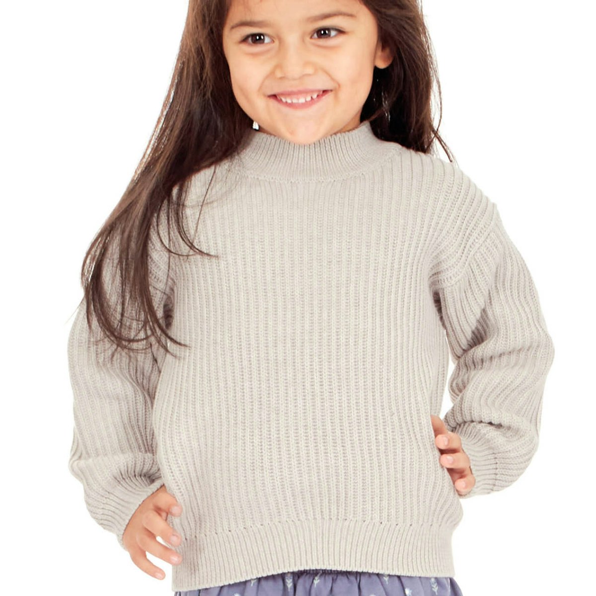 Kuscheliger Strick Pullover creme melange 86/92