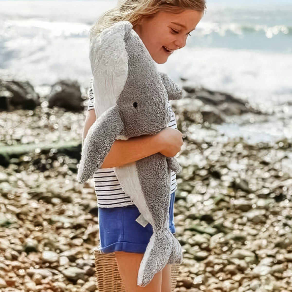 Kuscheltier & Wärmekissen Wal groß 60 cm