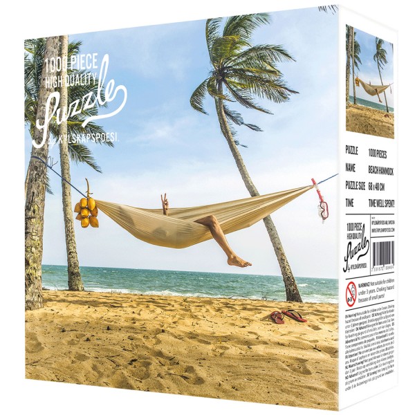 Kylskapspoesi - High Quality Puzzle "Beach Hammock" 1000 Teile