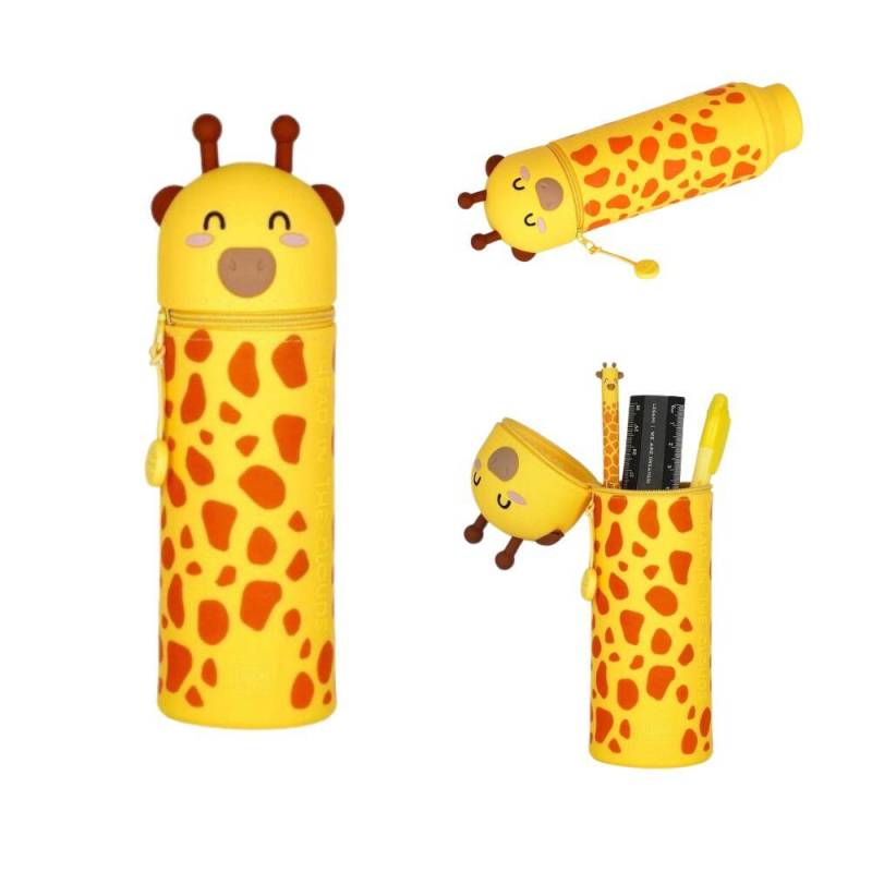 LEGAMI 2-in1 Silikon-Federmäppchen Kawaii - Giraffe