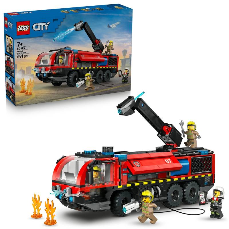 LEGO City Airport Fire Engine Toy Truck Building Set 60499 LEGO City Airport Fire Engine Toy Truck Building Set 60499
