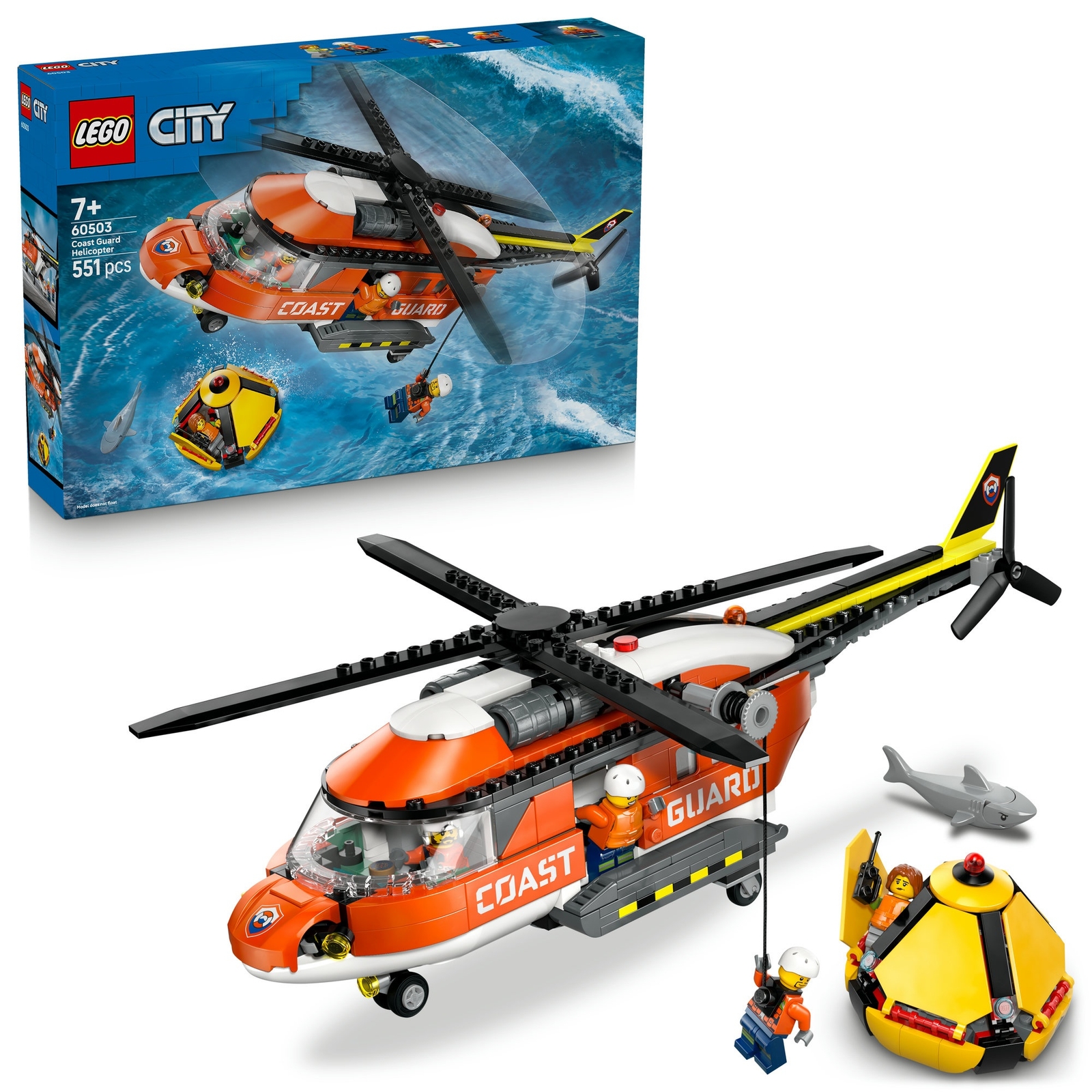 LEGO City Coast Guard Helicopter Toy Building Set 60503 LEGO City Coast Guard Helicopter Toy Building Set 60503