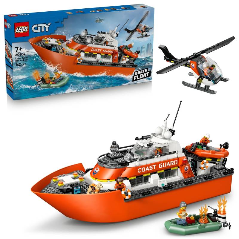 LEGO City Coast Guard Rescue Boat & Helicopter Playset 60504 LEGO City Coast Guard Rescue Boat & Helicopter Playset 60504