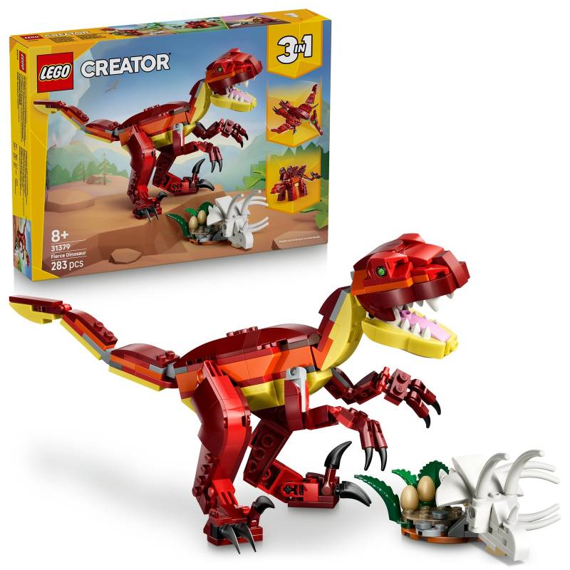LEGO Creator 3in1 Fierce Dinosaur Figure Building Toy 31379 LEGO Creator 3in1 Fierce Dinosaur Figure Building Toy 31379