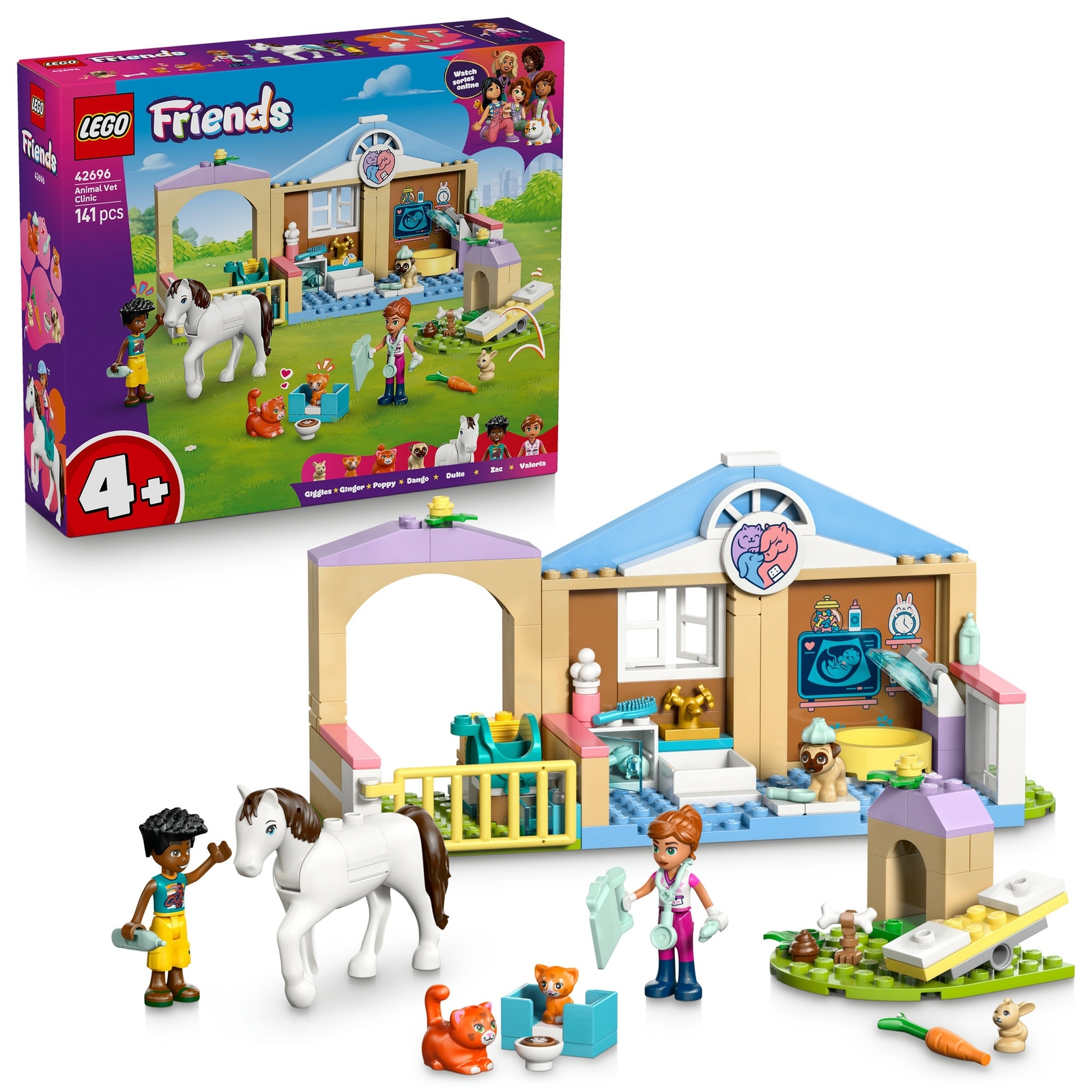 LEGO Friends Animal Vet Clinic with Toy Horse Stable 42696 LEGO Friends Animal Vet Clinic with Toy Horse Stable 42696