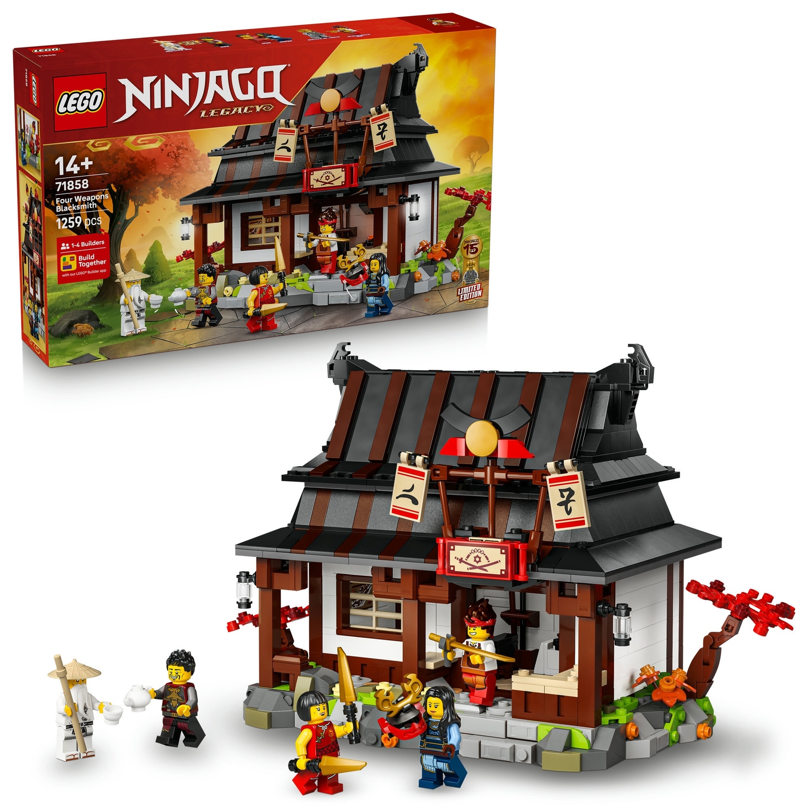 LEGO NINJAGO Four Weapons Blacksmith 15th Anniversary 71858 LEGO NINJAGO Four Weapons Blacksmith 15th Anniversary 71858