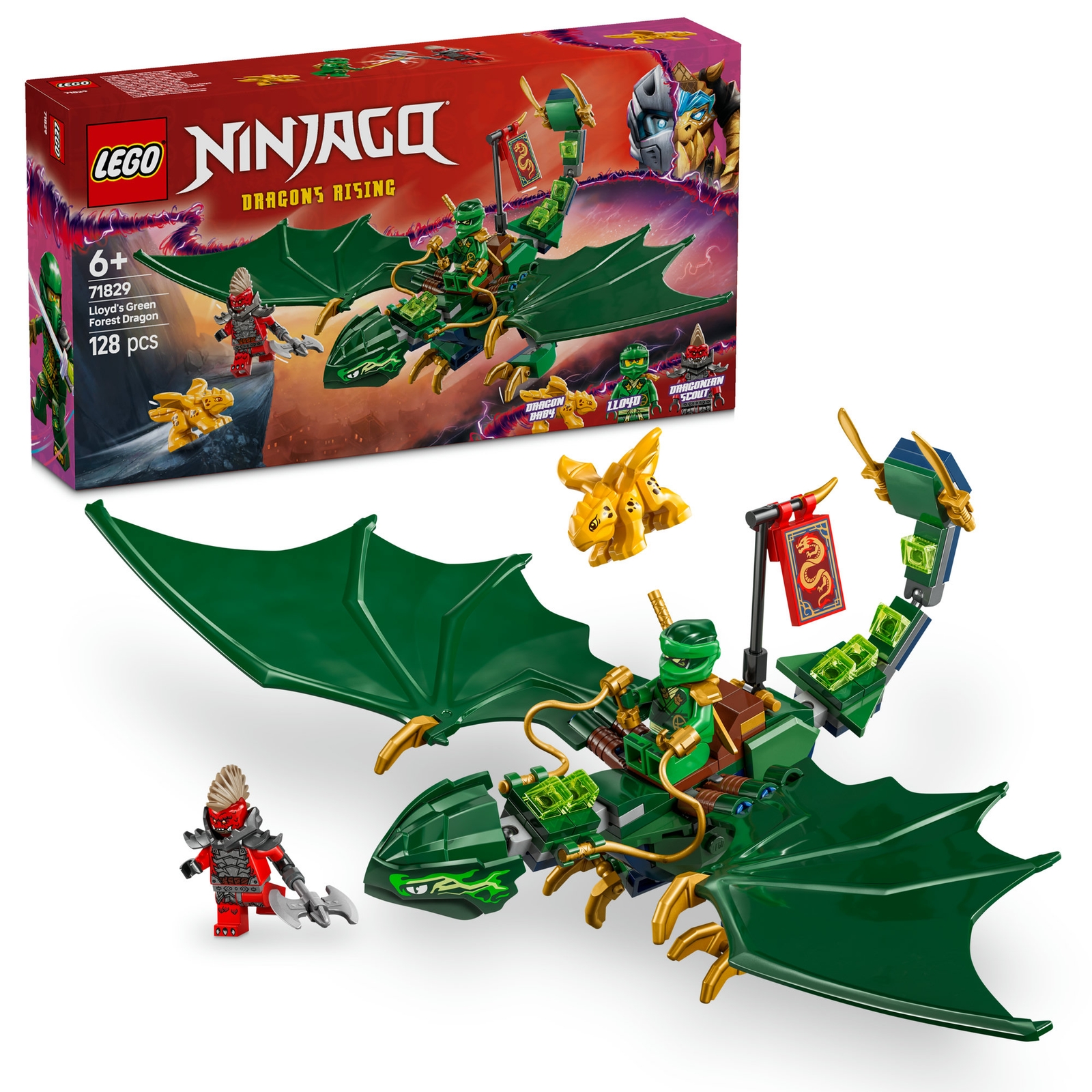 LEGO NINJAGO Lloyd’s Green Forest Dragon Toy for Kids 71829 LEGO NINJAGO Lloyd’s Green Forest Dragon Toy for Kids 71829