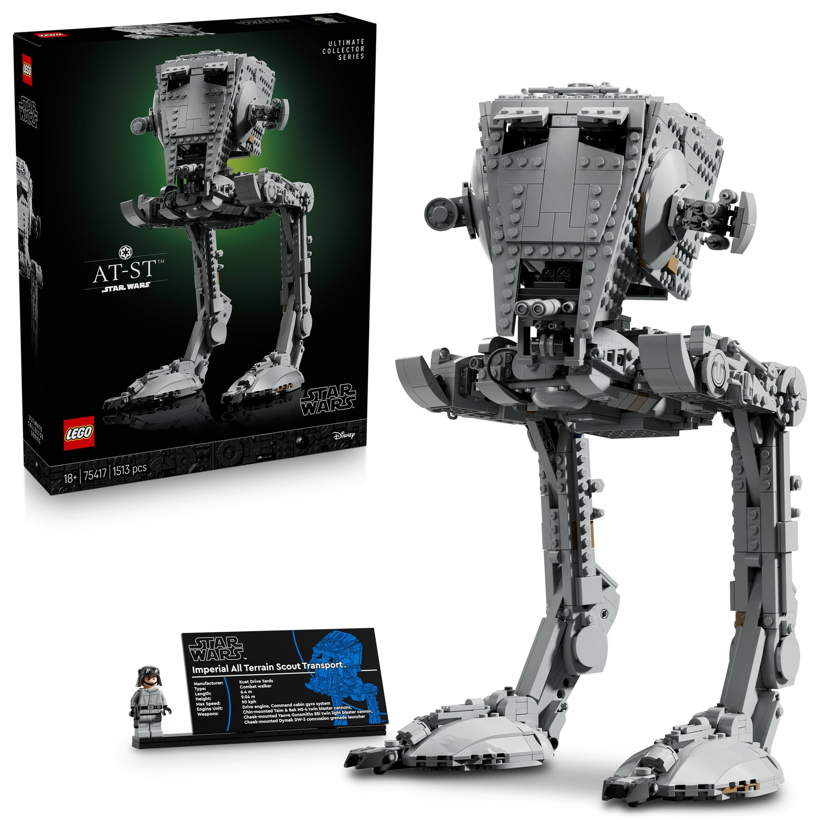 LEGO Star Wars AT-ST Walker Building Set for Adults 75417
