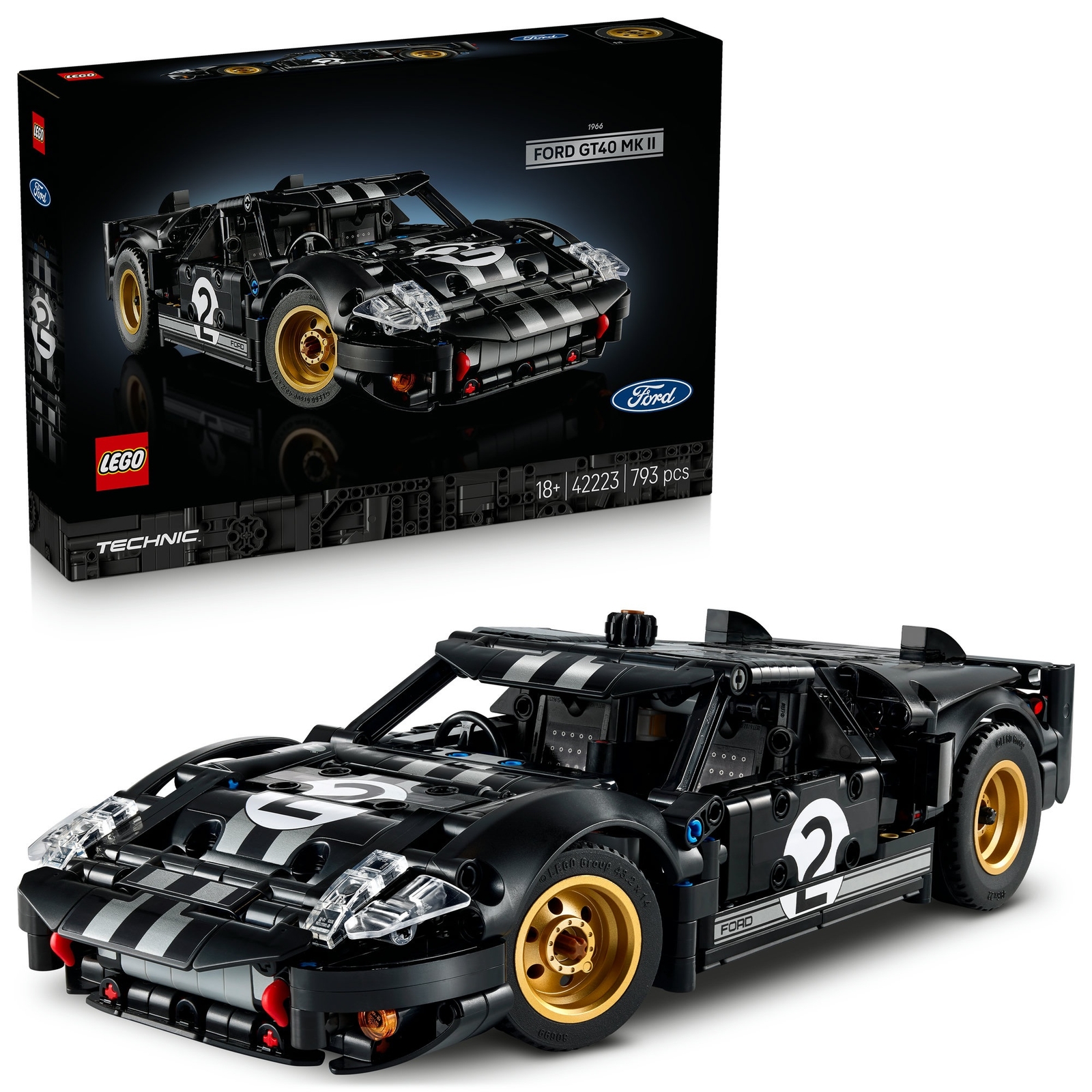 LEGO Technic 1966 Ford GT40 MKII Race Car Model Kit 42223 LEGO Technic 1966 Ford GT40 MKII Race Car Model Kit 42223