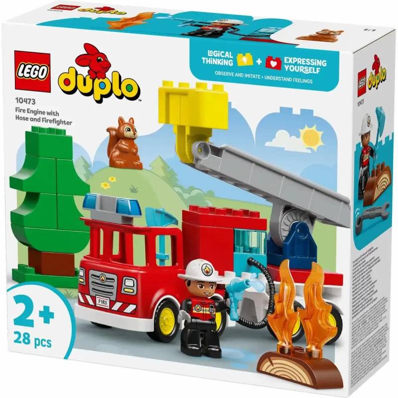 LEGO duplo Löschauto mit Schlauch und Feuerwehrmann